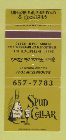 Matchbook Cover - Spud Cellar Perris CA 30 Strike