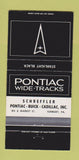 Matchbook Cover - Pontiac Buick Cadillac Sunbury PA Starlight Black 30 Strike
