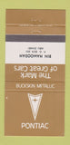 Matchbook Cover - Bin Hamoodah Pontiac Abu Dhabi Buckskin Metallic 30 Strike
