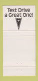 Matchbook Cover - Don Sisk Pontiac Indianapolis IN Cream Gold 30 Strike