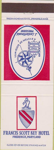 Matchbook Cover - Francis Scott Key Hotel Frederick MD
