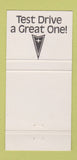 Matchbook Cover - Bin Hamoodah Pontiac Abu Dhabi Starlight Black 30 Strike
