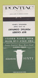 Matchbook Cover - 1960 Pontiac Caskey Homestead FL Fairway Green WEAR 30 Strike