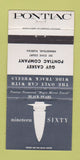 Matchbook Cover - 1960 Pontiac Caskey Homestead FL Black Pearl WEAR 30 Strike