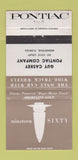 Matchbook Cover - 1960 Pontiac Caskey Homestead FL Shoreline Gold WEAR 30 Strike