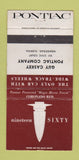 Matchbook Cover - 1960 Pontiac Caskey Homestead FL Coronado Red WEAR 30 Strike