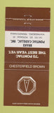 Matchbook Cover 1978 Pontiac Cadillac Waynesboro PA Chesterfield Brown 30 Strike