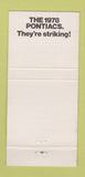 Matchbook Cover - 1978 Pontiac Gruber Richwood OH Mayfair Green 30 Strike