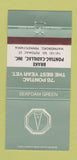 Matchbook Cover - 1978 Pontiac Cadillac Waynesboro PA Seafoam Green 30 Strike