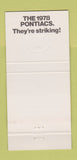 Matchbook Cover - 1978 Pontiac Cadillac Waynesboro PA Martinique Blue 30 Strike