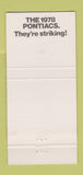Matchbook Cover - 1978 Pontiac Cadillac Waynesboro PA Laredo Brown 30 Strike
