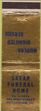 Matchbook Cover - Skean Funeral Home Pottstown PA