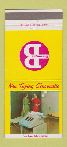 Matchbook Cover - Burroughs Typewriter 30 Strike