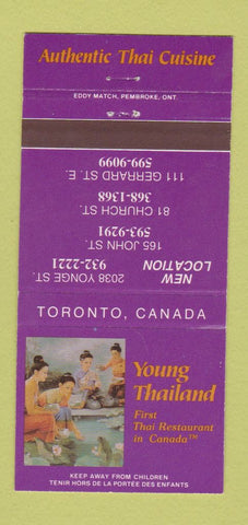 Matchbook Cover - Young Thailand Restaurant Toronto ON 30 Strike