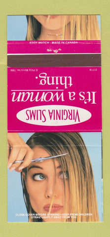 Matchbook Cover - Virginia Slims Cigarettes girlie 30 Strike