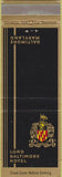 Matchbook Cover - Lord Baltimore Hotel MD