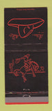 Matchbook Cover - Fred Harvey Cowboy Black 30 Strike