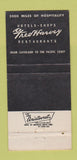 Matchbook Cover - Fred Harvey Cowboy Black 30 Strike