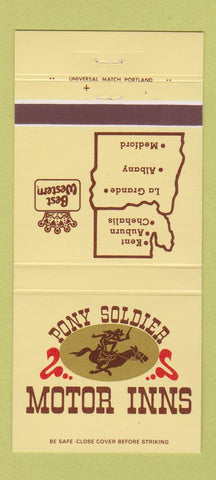 Matchbook Cover - Pony Soldier Motor Inns Kent Auburn Chehalis WA 30 Strike