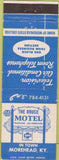 Matchbook Cover - Bruce Motel Morehead KY