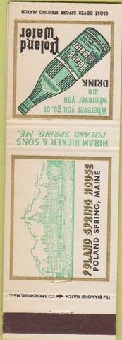 Matchbook Cover - Poland Water Poland Spring ME