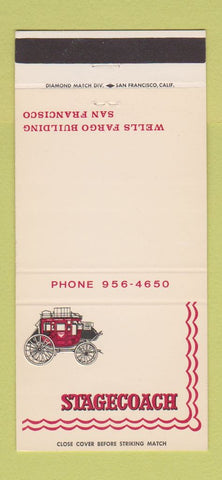 Matchbook Cover - Stagecoach San Francisco CA Wells Fargo Building 30 Strike
