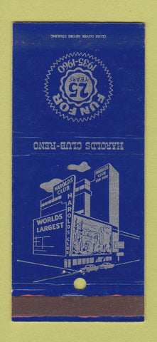Matchbook Cover - Harolds Club Casino Reno NV 1960 WEAR 30 Strike