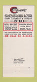 Matchbook Cover - Caliente Horse Racing Tijuana Mexico 30 Strike
