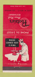 Matchbook Cover - Pootzie's Brass Rail Corned Beef Los Angeles CA 30 Strike