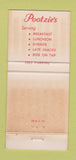 Matchbook Cover - Pootzie's Brass Rail Corned Beef Los Angeles CA 30 Strike