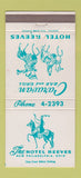 Matchbook Cover - Hotel Reeves New Philadelphia OH 30 Strike