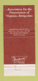 Matchbook Cover - Pocahontas Jamestown VA Antiques 30 Strike