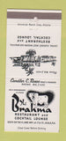 Matchbook Cover - The Brahma Restaurant Ocala FL 30 Strike