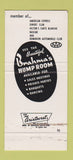 Matchbook Cover - The Brahma Restaurant Ocala FL 30 Strike