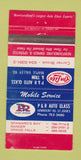 Matchbook Cover - P&R Auto Glass St Johns Canada WEAR 30 Strike