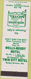 Matchbook Cover - Motel Wells Moody Bangor Brewer ME Ogunquit
