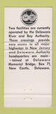 Matchbook Cover - Cape May Lews Ferry New Castle DE Bridge 30 Strike