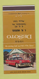 Matchbook Cover - 1958 DeSoto Tamaqua PA IH Huegel 30 Strike