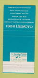 Matchbook Cover - 1958 DeSoto Tamaqua PA IH Huegel 30 Strike