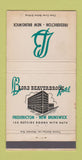 Matchbook Cover - Lord Beaverbrook Hotel Fredericton NB 30 Strike