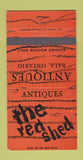 Matchbook Cover - The Red Shed Antiques Bala ON 30 Strike