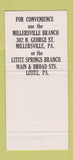 Matchbook Cover - Conestoga National Bank Lancaster PA 30 Strike