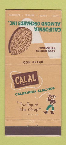 Matchbook Cover - California Almond Orchards Paso Robles CA 30 Strike