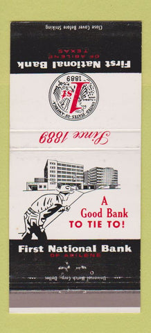 Matchbook Cover - First National Bank Abilene TX 30 Strike
