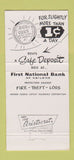 Matchbook Cover - First National Bank Abilene TX 30 Strike