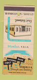 Matchbook Cover - First National Bank Tucumcari NM 30 Stick