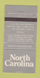 Matchbook Cover - North Carolina Tourism Raleigh NC WEAR 30 Strike