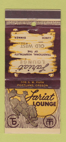 Matchbook Cover - Lariat Lounge Portland OR 30 Stick