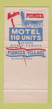 Matchbook Cover - Pioneer Village Minden NE 30 Strike