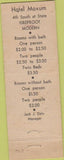 Matchbook Cover - Moxum Hotel Salt Lake City UT